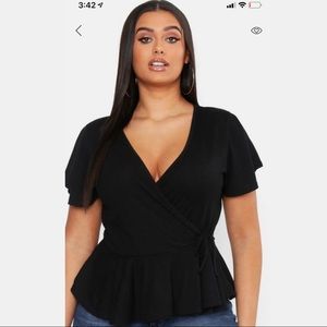 Boohoo Wrap Top